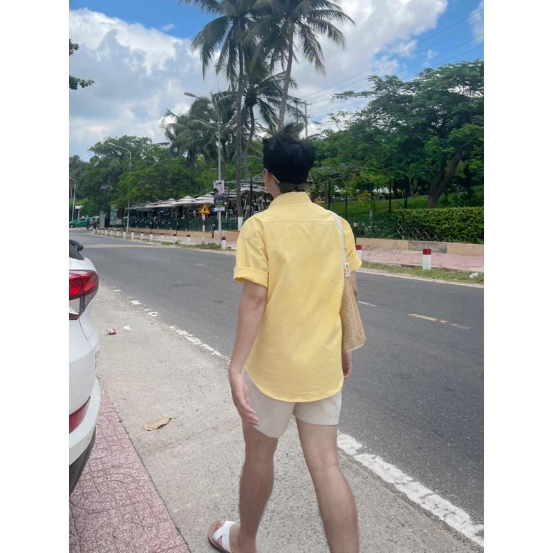 Áo sơmi nam màu vàng DEARLUV