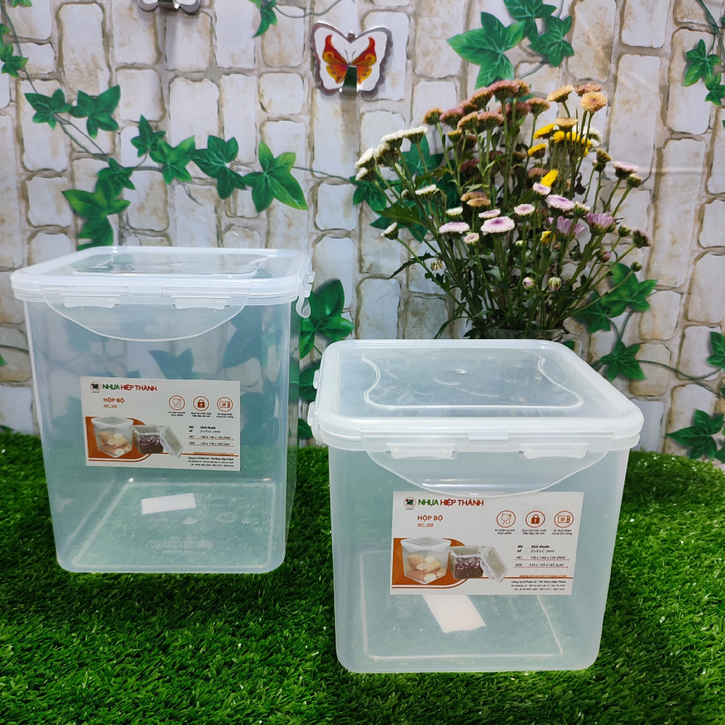 Hộp Trữ Lạnh Đựng Thực Phẩm Vuông Cao 1,6L / 2,6L Trong Suốt  ,hộp đựng thực phẩm cao cấp Hitaco - Nhựa Hiệp Thành