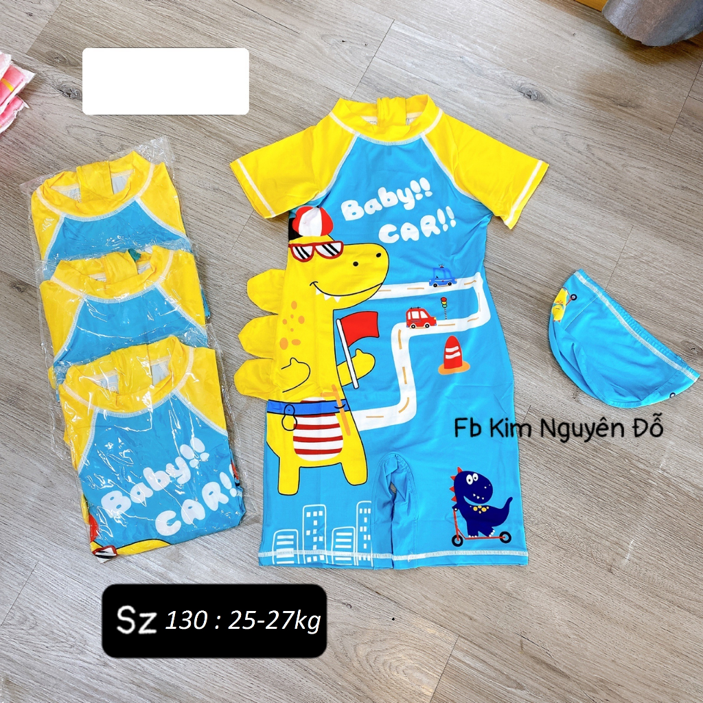Đồ bơi cho bé liền baby car- hàng VN SX có nón bơi đi kèm