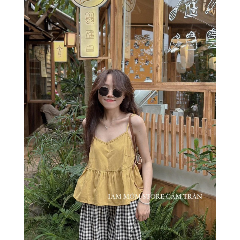 ÁO 2 DÂY XOÈ CỔ TIM PHONG CÁCH HÀN QUỐC MS15277