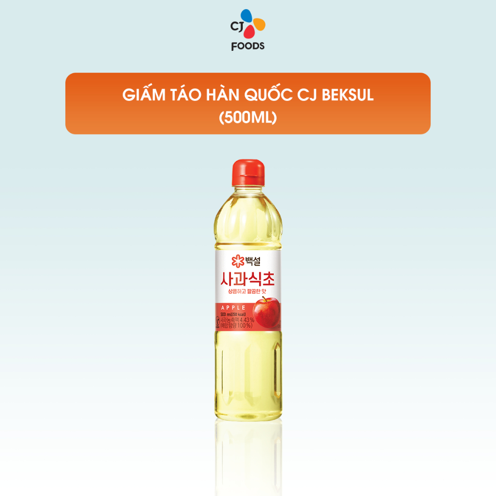 Giấm táo Hàn Quốc CJ Beksul 500ml - Nhập khẩu từ Hàn Quốc