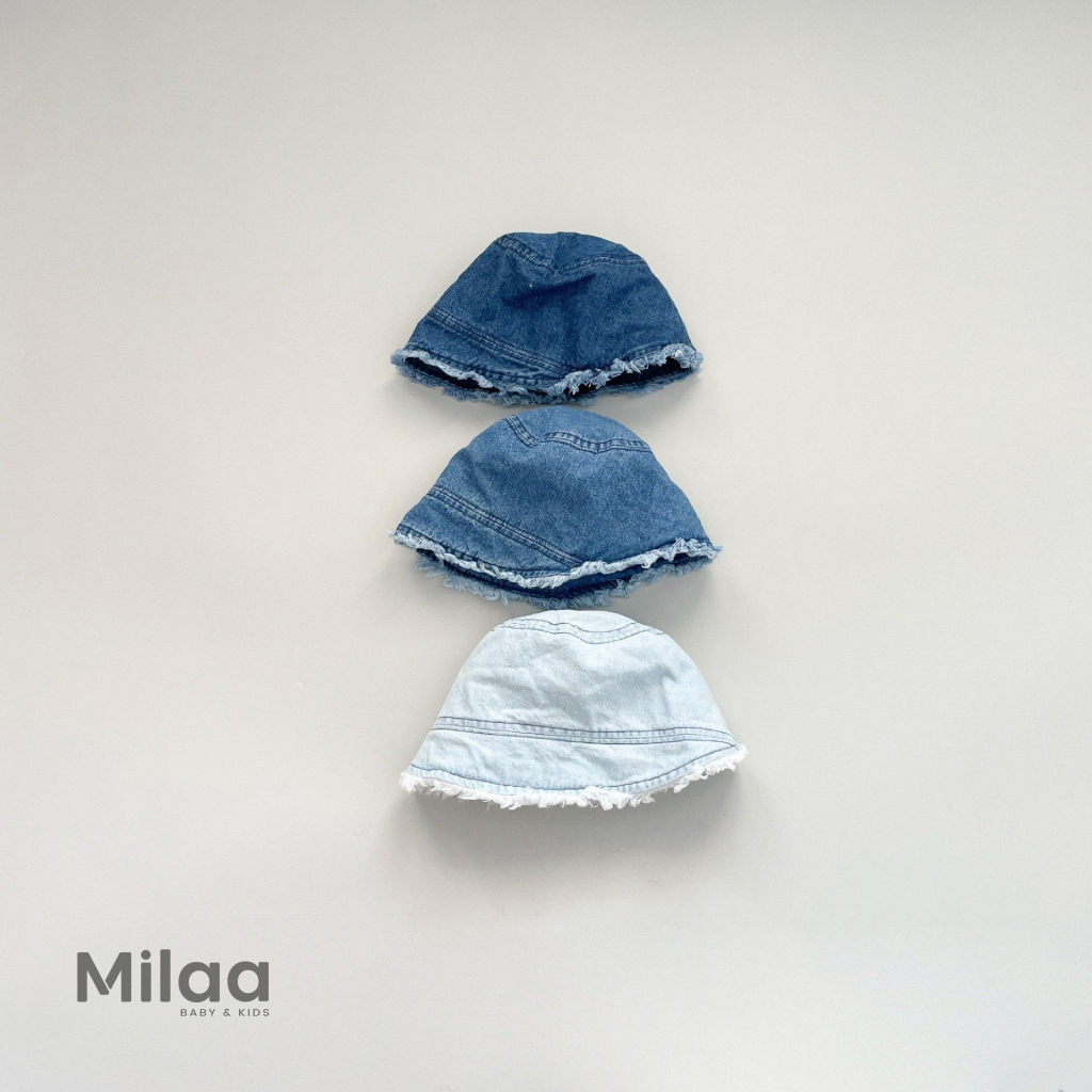 Nón Bucket Denim Rách Viền Phong Cách Thời Trang Cho Bé N0701 MiLaa Kids