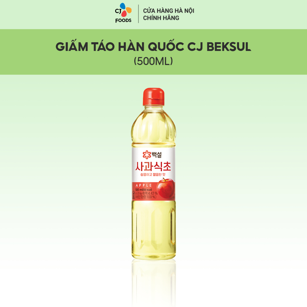 Giấm táo Hàn Quốc CJ Beksul - Chai 500ml