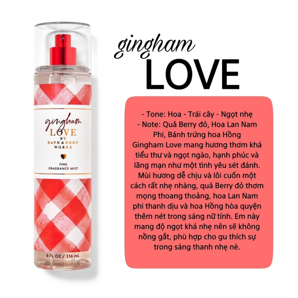 Xịt thơm bodymist Bath Body Works 236ml