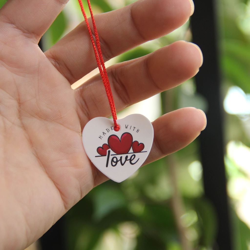 Sỉ 100 Tag nhãn treo giấy Thank You, Tết Đoàn Viên, chữ hỷ phụ kiện trang trí có tặng dây treo