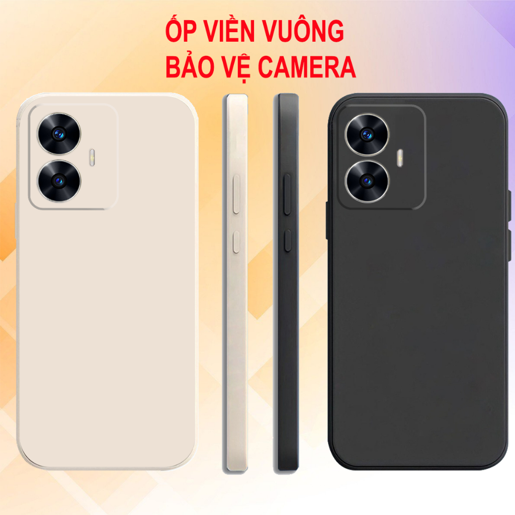 Ốp lưng REALME C55 tpu dẻo cạnh vuông, viền vuông, bảo vệ camera siêu bền bỉ