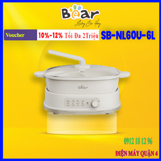 Nồi lẩu 2 ngăn bear sb-nl60u - bản quốc tế