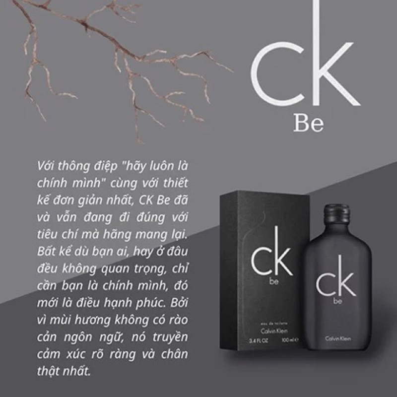 Nước Hoa Unisex Ck Be