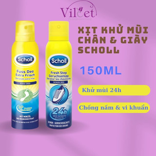 [CHE TÊN] Xịt khử mùi hôi chân & giày dép Scholl Fuss 150ml, ngăn mồ hôi chân - Shop Viloet