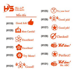 Con dấu logo tiểu học (Logo + Tên tiếng anh) thương hiệu Shiny S842 (H119-130)