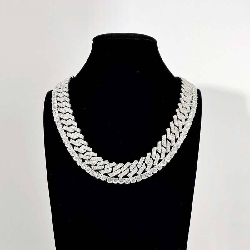 Dây Chuyền Bạc 925 Tennis Basic Lấp Lánh Icecon