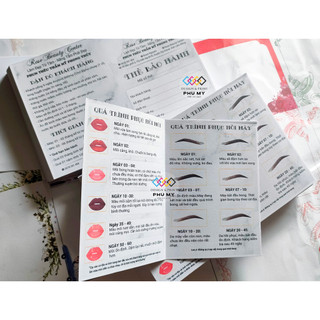 Phiếu dặn dò khách hàng sau phun xăm cho spa