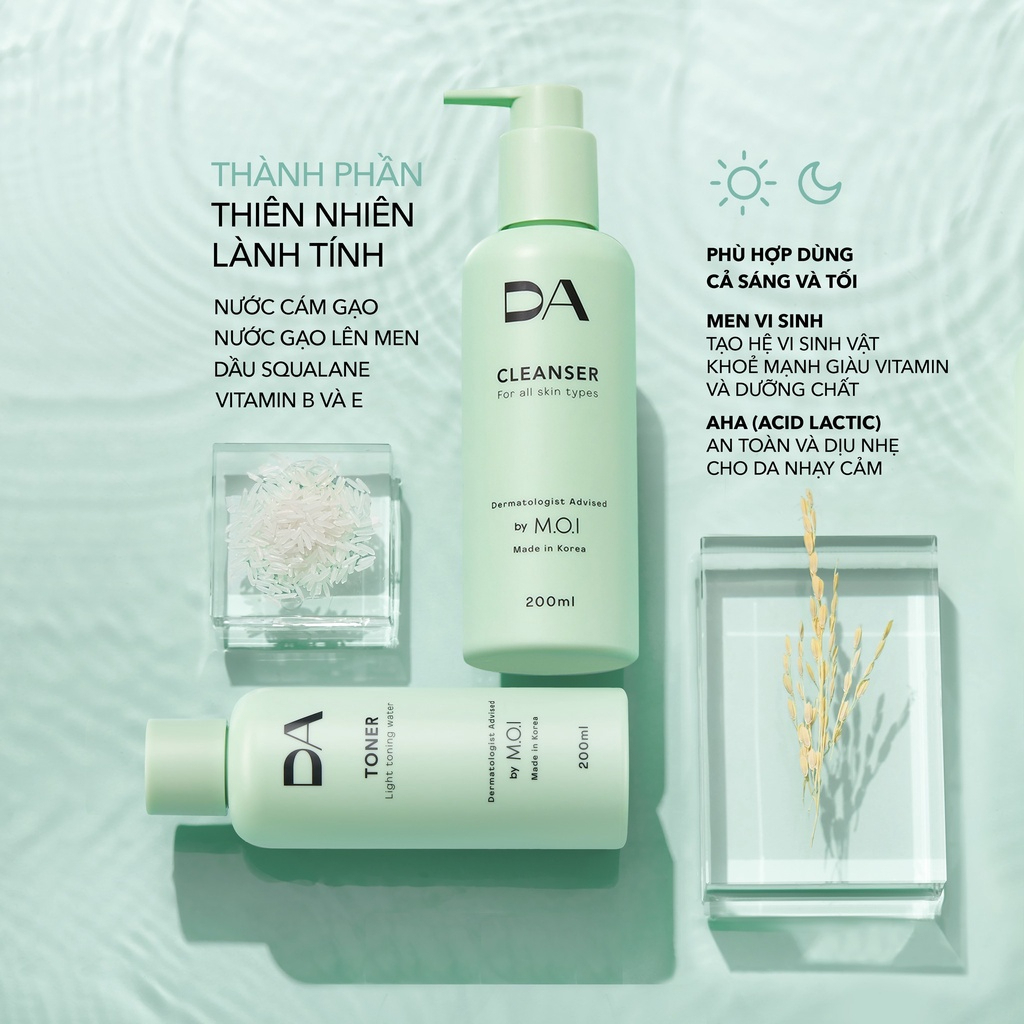 Toner 5 IN 1 DA by M.O.I giúp cân bằng, dưỡng ẩm phù hợp với mọi loại da