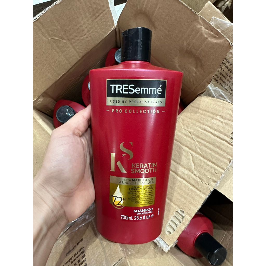 COMBO DẦU GỘI XẢ TRESEMME KERATIN SMOOTH COLOR 650ML - MỸ