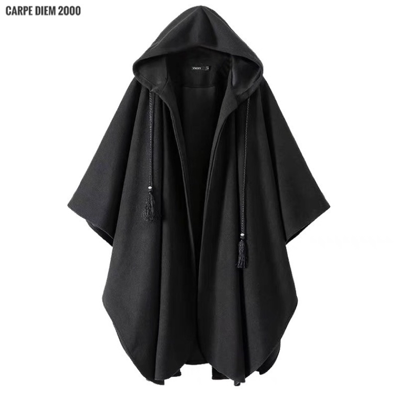 Noir Mage Coat - Áo choàng đen darkwear áo choàng phù thuỷ, thần chết cosplay streetwear