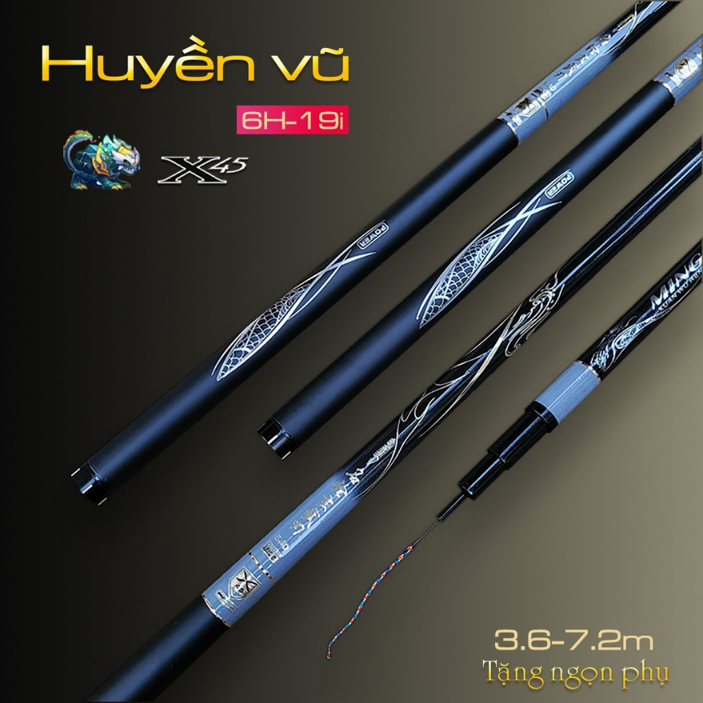 Cần câu đài nội địa trung Huyền vũ 6H cao cấp - Cần câu tay Huyền Vũ 6H cao cấp chính hãng