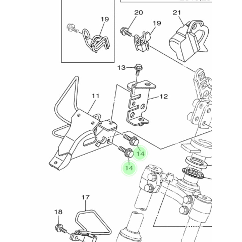 BỘ 2 ỐC GẮN BÁT MẶT NẠ  CHO SPARK135i/ EXCITER135 2005-2010 EXCITER135LC 135 V1/ X1R YAMAHA MỚI & @CHÍNH HÃNG