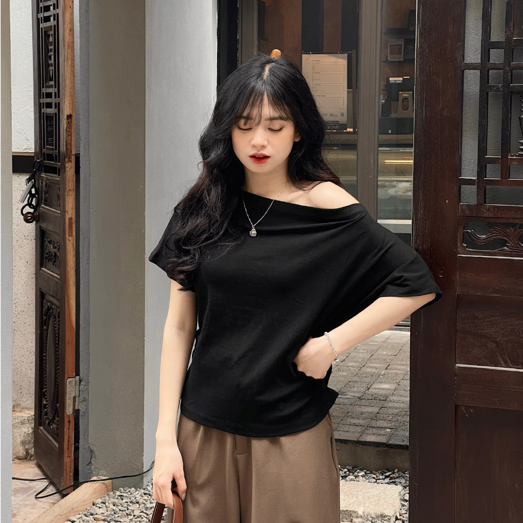 Áo Trễ Vai Chất Cotton Zip - TiTStore Pro