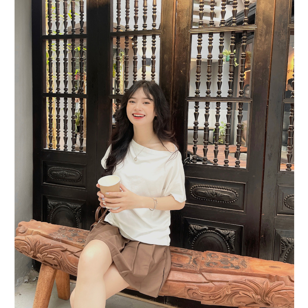 Áo Trễ Vai Chất Cotton Zip - TiTStore Pro