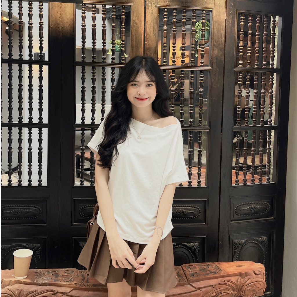 Áo Trễ Vai Chất Cotton Zip - TiTStore Pro