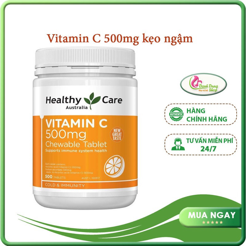 Healthy Care Vitamin C 500mg Chewable 500 viên