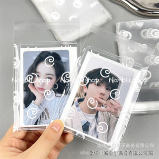 Túi OPP bọc card hình tròn xoắn ốc set 50c