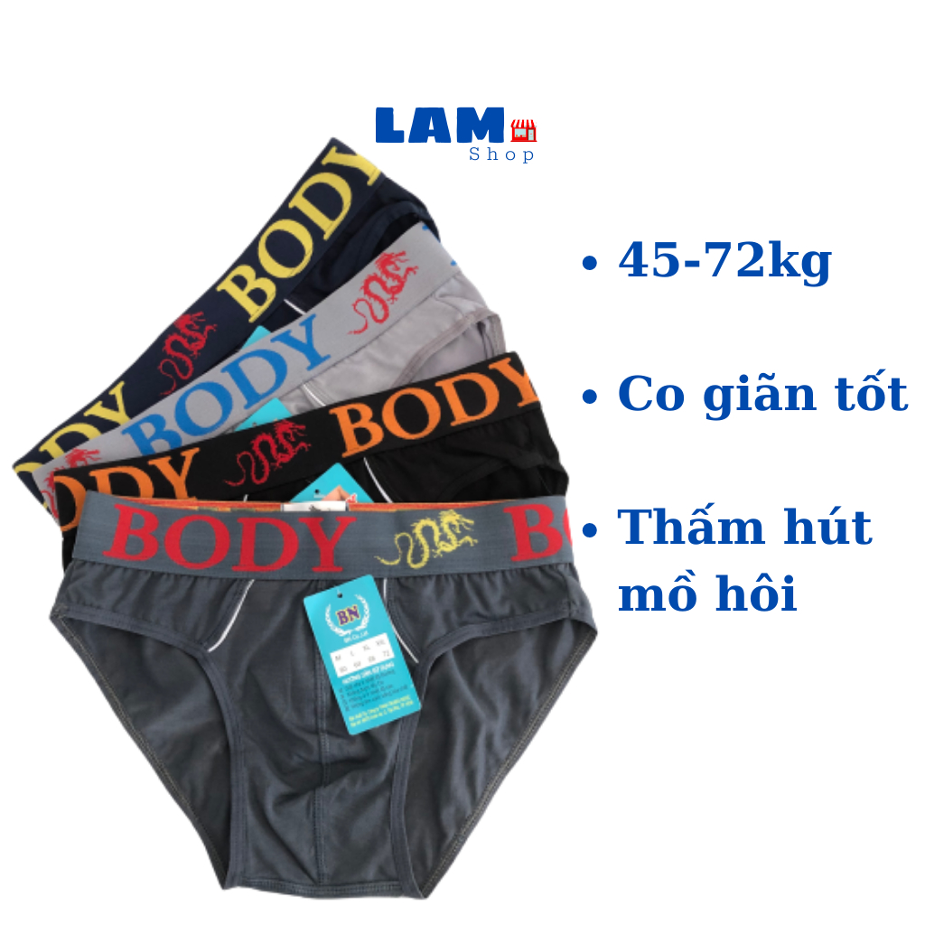 Quần lót nam lưng to thun lạnh, bền, lưng to, 45-72kg - LAM SHOP VN
