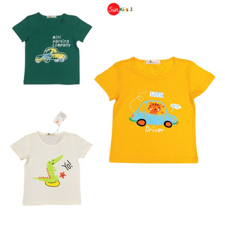 Áo thun bé trai size 1-5 tuổi, áo phông cho bé trai chất cotton nhiều màu, size 1-5 tuổi - SUNKIDS1