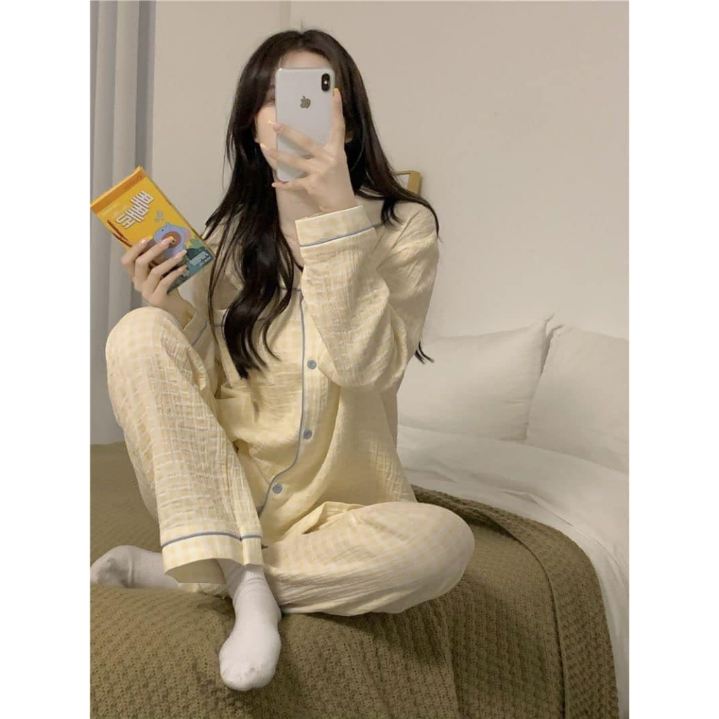Bộ đồ nữ bộ pijama dài tay thời trang thu đông 2023 họa tiết dễ thương siêu xinh (TC259)