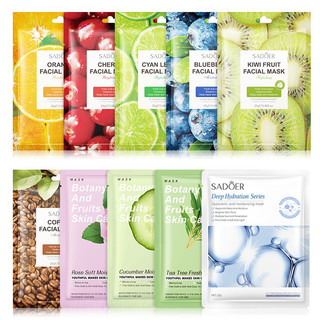 Set 5 miếng mặt nạ SADOER nội địa, Mask JM Solution Hàn Quốc, dưỡng trắng cấp ẩm ngừa mụn kiềm dầu
