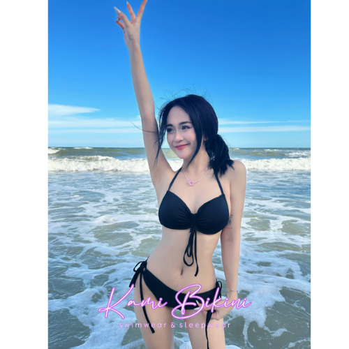 Bikini Lan Ngọc 2 mảnh sẵn đệm mút dây rút sexy