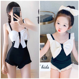 Bikini đi biển mẹ và bé dễ thương- đồ bơi cặp mẹ và bé gái liền mảnh- đồ bơi gia đình bố mẹ và bé