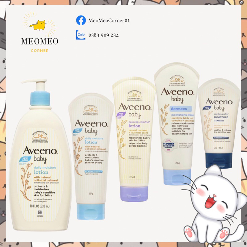 Kem dưỡng da Aveeno Baby cho bé từ sơ sinh