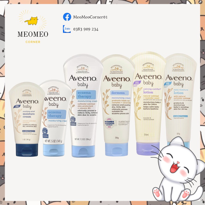 Kem dưỡng ẩm Aveeno Baby Úc , Mỹ cho bé