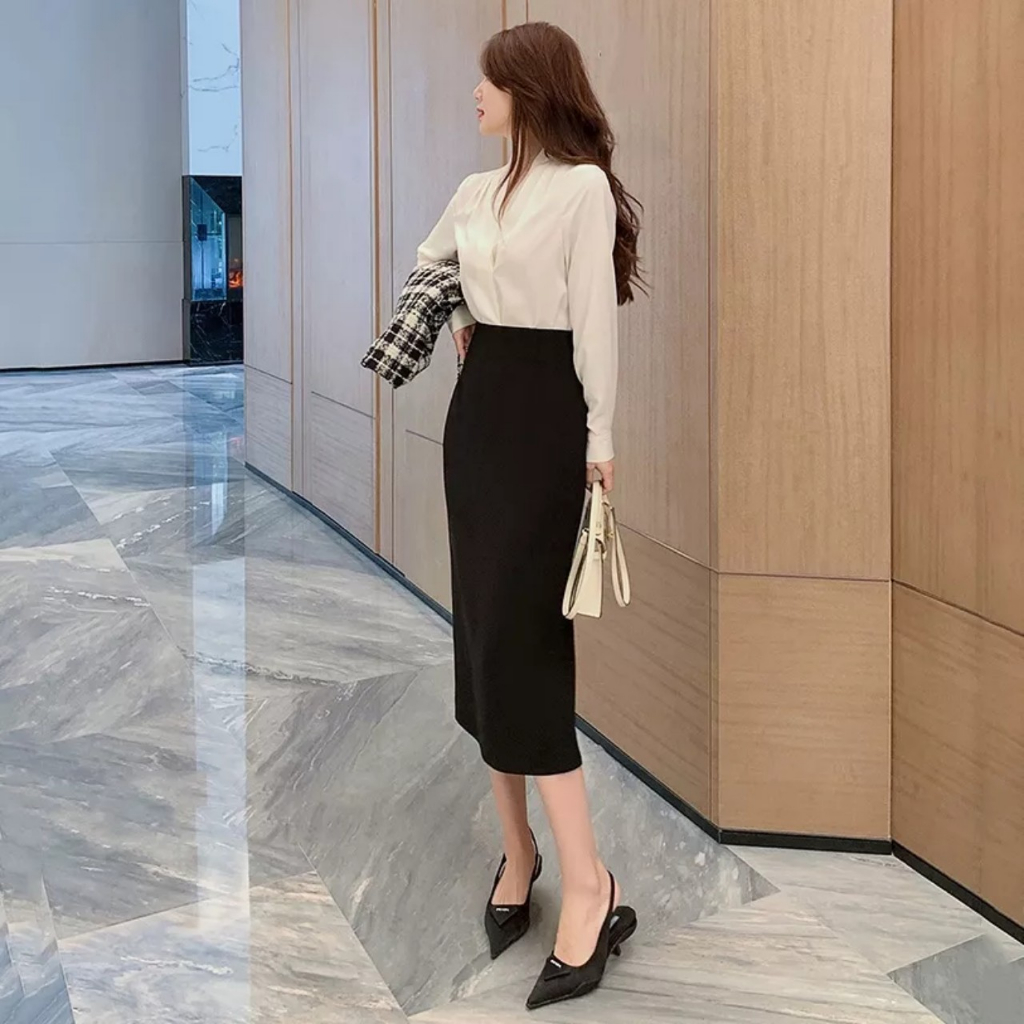 Chân váy suông dài CV80