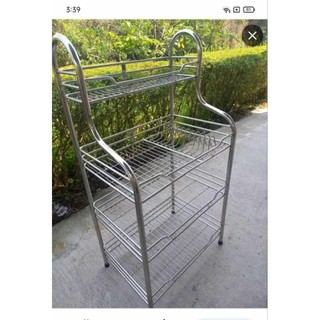 Kệ inox cầu thang 4 tầng 40x60