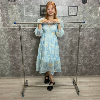 Sào phơi đồ đơn khung inox chắc chắn, chân vuông cao cấp, treo quần áo không khoen (R40*D115*C138cm)