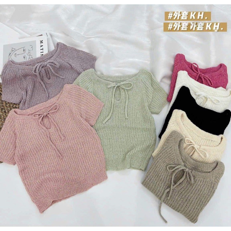 Áo montogi buộc nơ