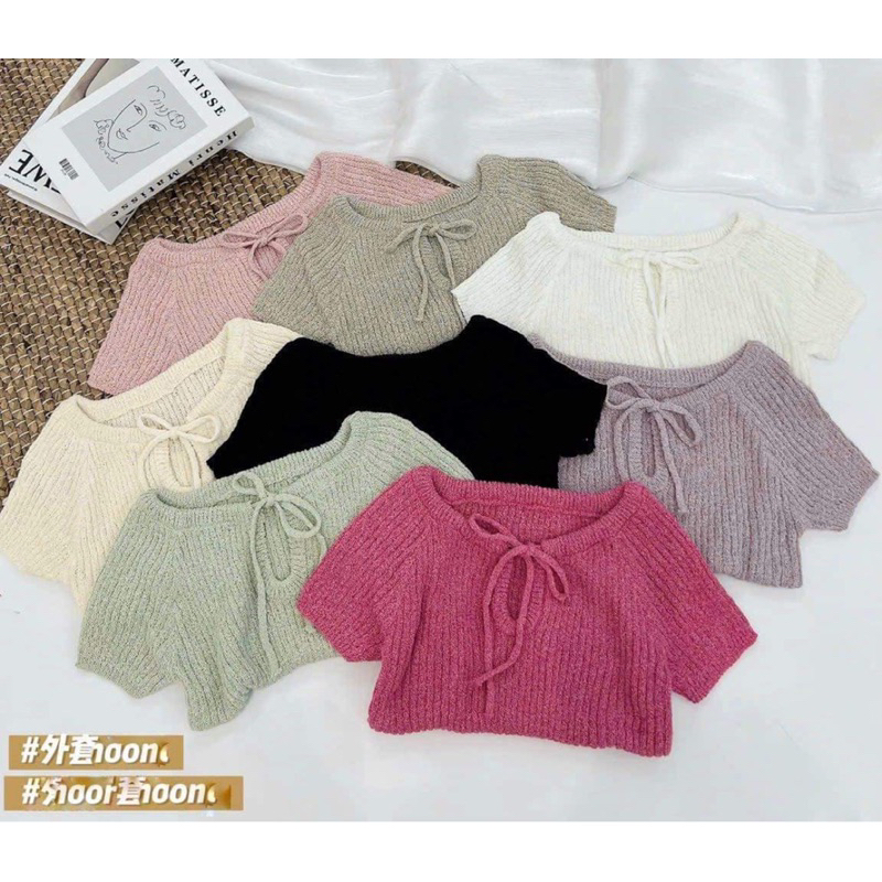 Áo montogi buộc nơ