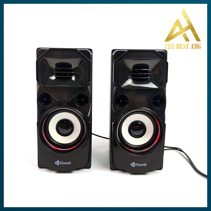 Loa Máy Tính Để Bàn Có Dây Led Rgb 2.0 Kisonli U9004 - Loa Vi Tính PC Laptop Âm Thanh Cực Mạnh Bass Siêu Trầm