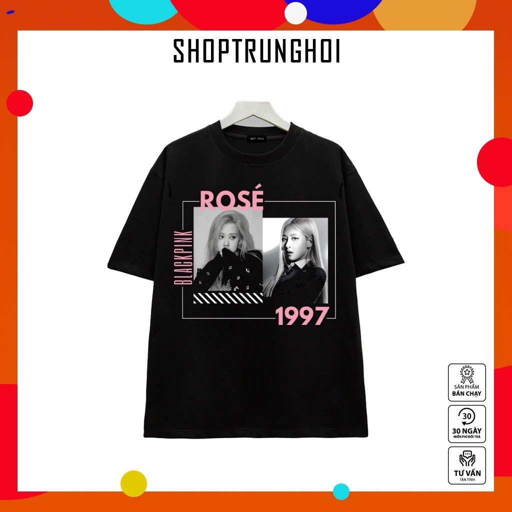 4 Mẫu Áo thun Đen in Hình nhóm nhạc BlackPink - Mẫu áo thun chất thun co giãn 4 chiều - Hình in sắc nét