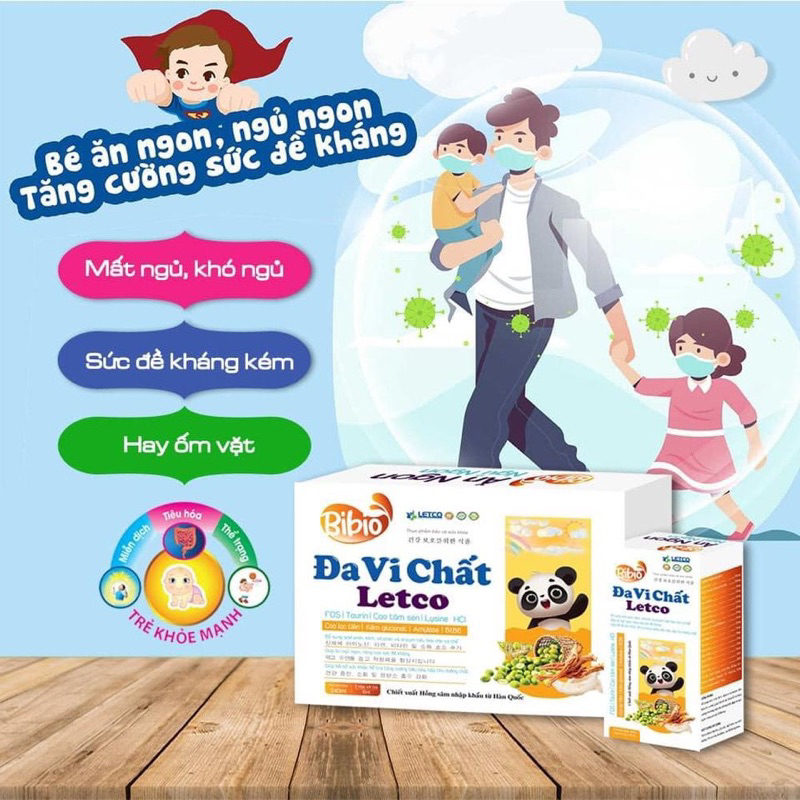 Đa Vi Chất, siro ăn ngon, giúp bé ăn ngon, tăng hấp thu, tăng sức đề kháng –hộp 24 gói CHINH HANG