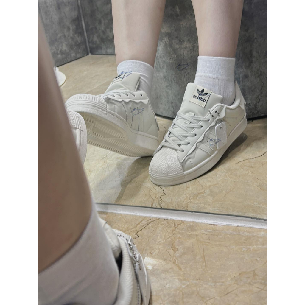 Giày Sneaker_Adidas, Giày Adidas Superstar Nam Nữ 3 Màu Kem,Trắng,Hồng Bill Box