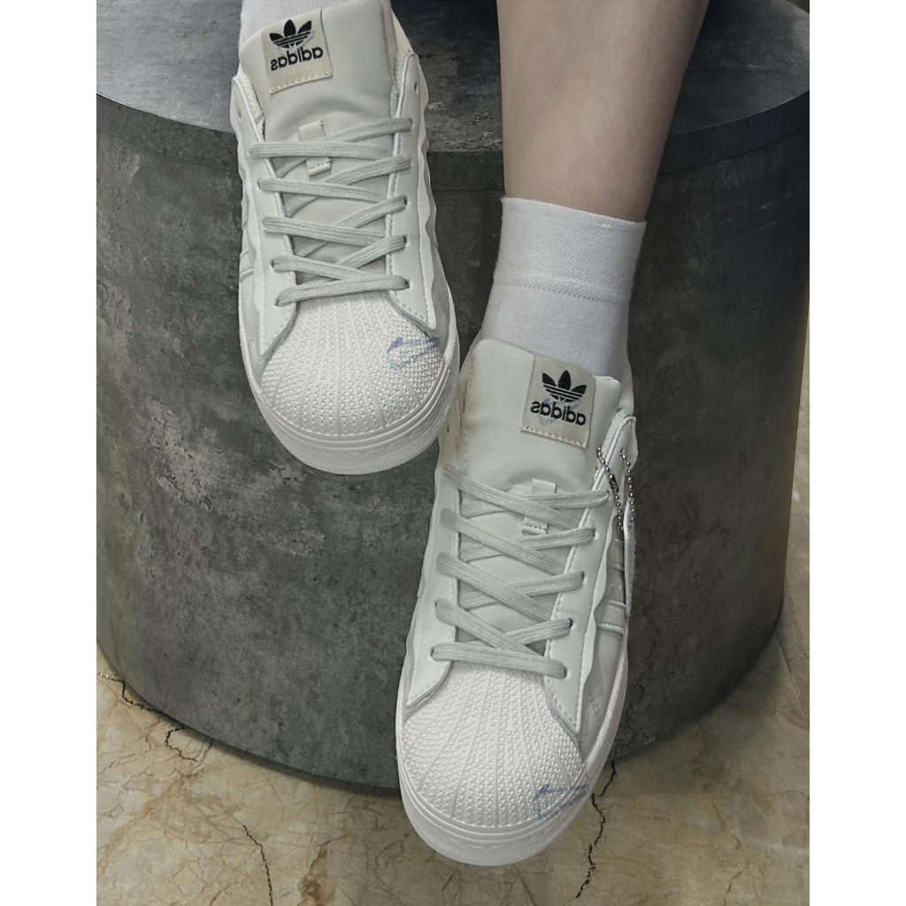Giày Sneaker_Adidas, Giày Adidas Superstar Nam Nữ 3 Màu Kem,Trắng,Hồng Bill Box