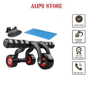 Con lăn tập cơ bụng 4 bánh dụng cụ tập gym yoga tại nhà