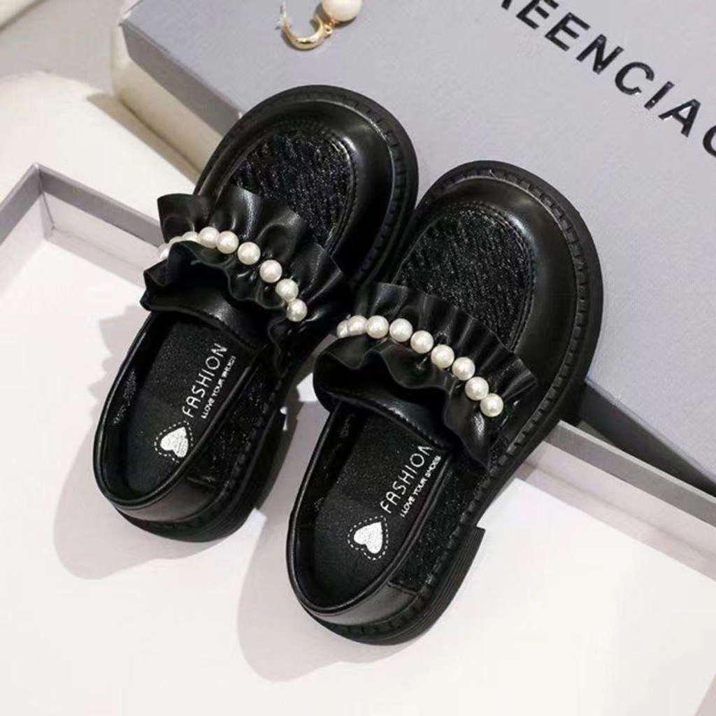 Giày Búp Bê Đính Hạt ngọċ Phong Cách Hàn Quốc Cho Các Bé Đi Chơi Đi Học