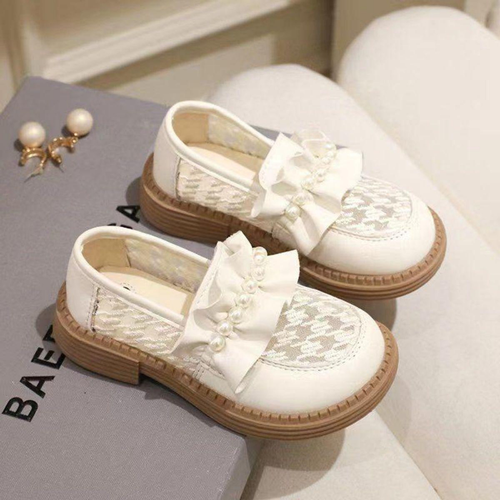 Giày Búp Bê Đính Hạt ngọċ Phong Cách Hàn Quốc Cho Các Bé Đi Chơi Đi Học