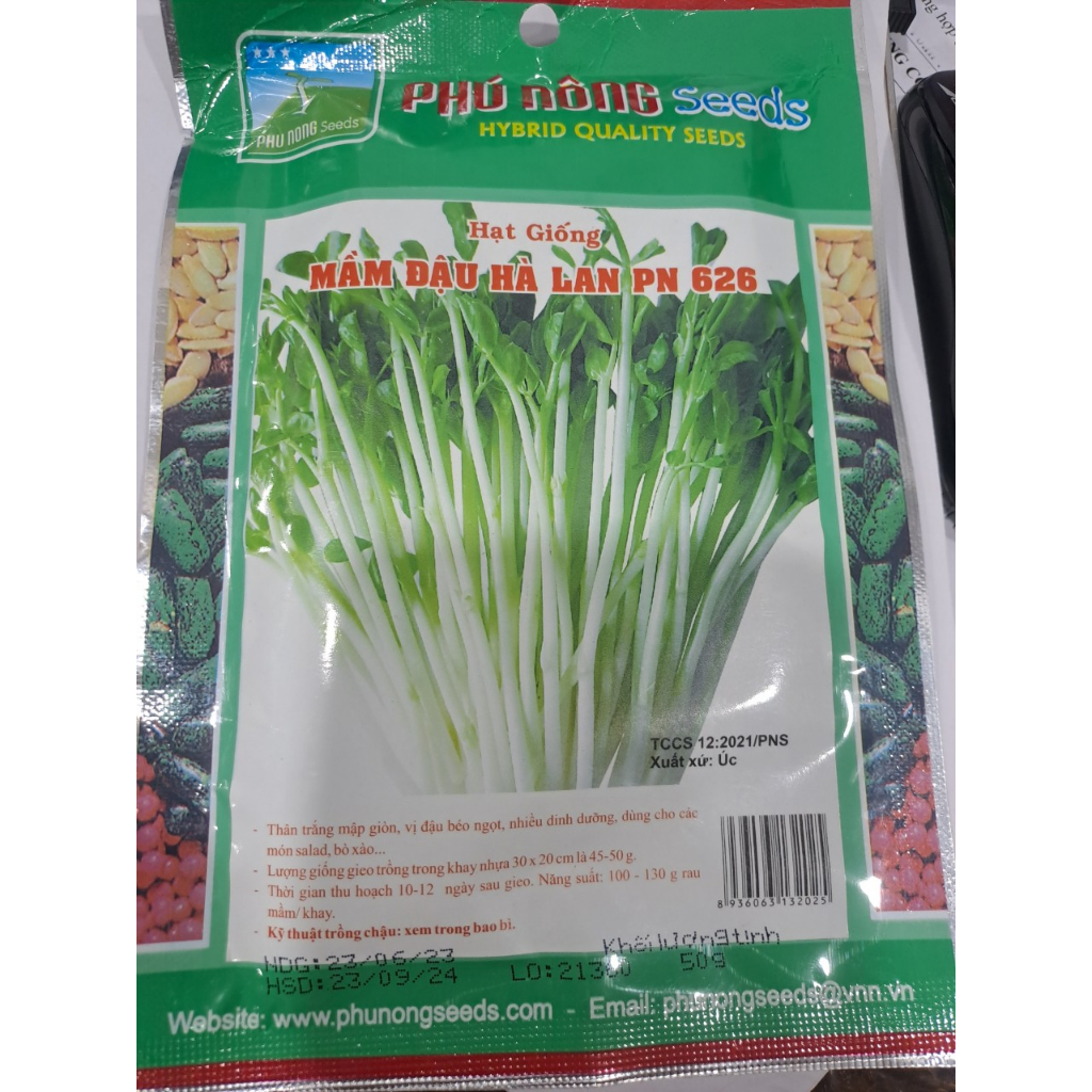mầm đậu hà lan phú nông gói 50gr