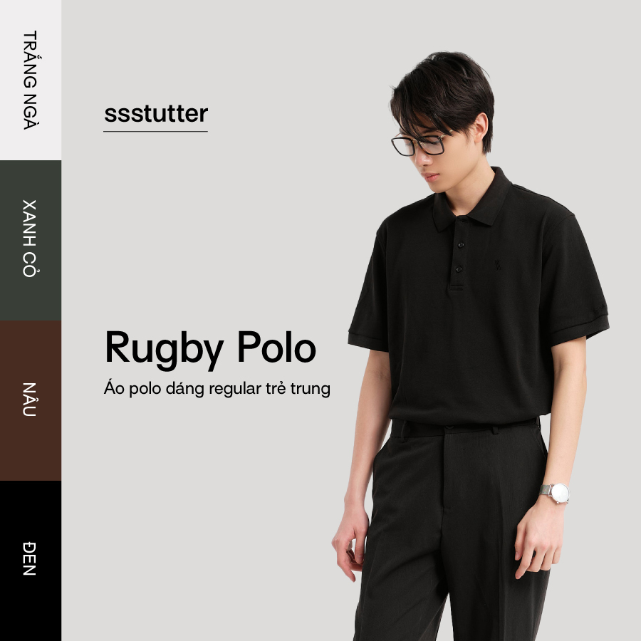 [Mã FATP17 giảm 50K đơn 200K] Áo polo nam cổ bẻ SSSTUTTER thun cotton cá sấu thoáng khí RUGBY POLO