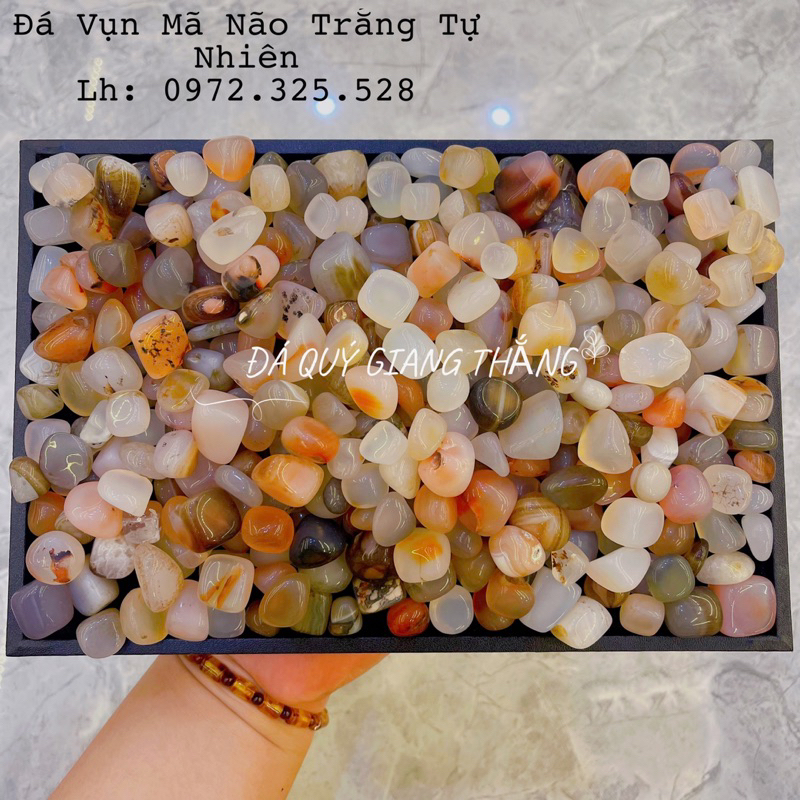 Đá Vụn Mã Não Ngũ Sắc Trang Trí Nhà Cửa Phong Thuỷ